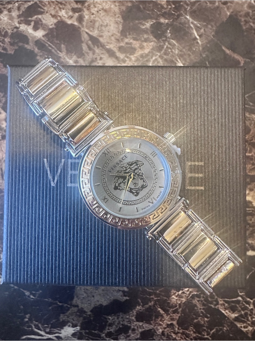 Versace Two-Tone Medusa Bracelet Watch in Gold and Silver - Picture 7 of 11